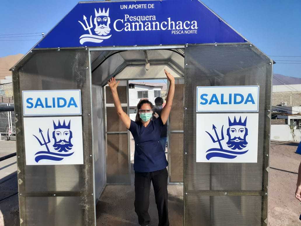 Camanchaca pone a disposición 10 túneles sanitizadores en Iquique