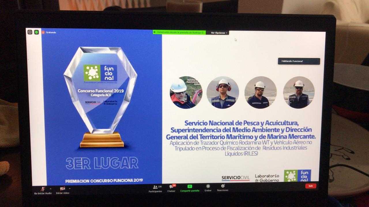 En Concurso Funciona!: SMA, Sernapesca y Directemar de Arica ganan tercer lugar en la categoría Administración Central del Estado
