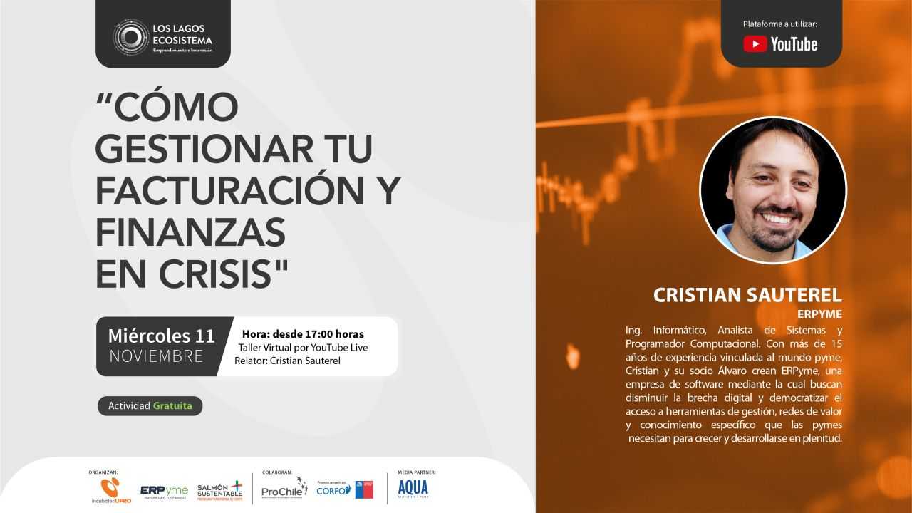 Charlas “Fintech”: Este miércoles entregarán pautas sobre cómo gestionar la facturación y finanzas en crisis