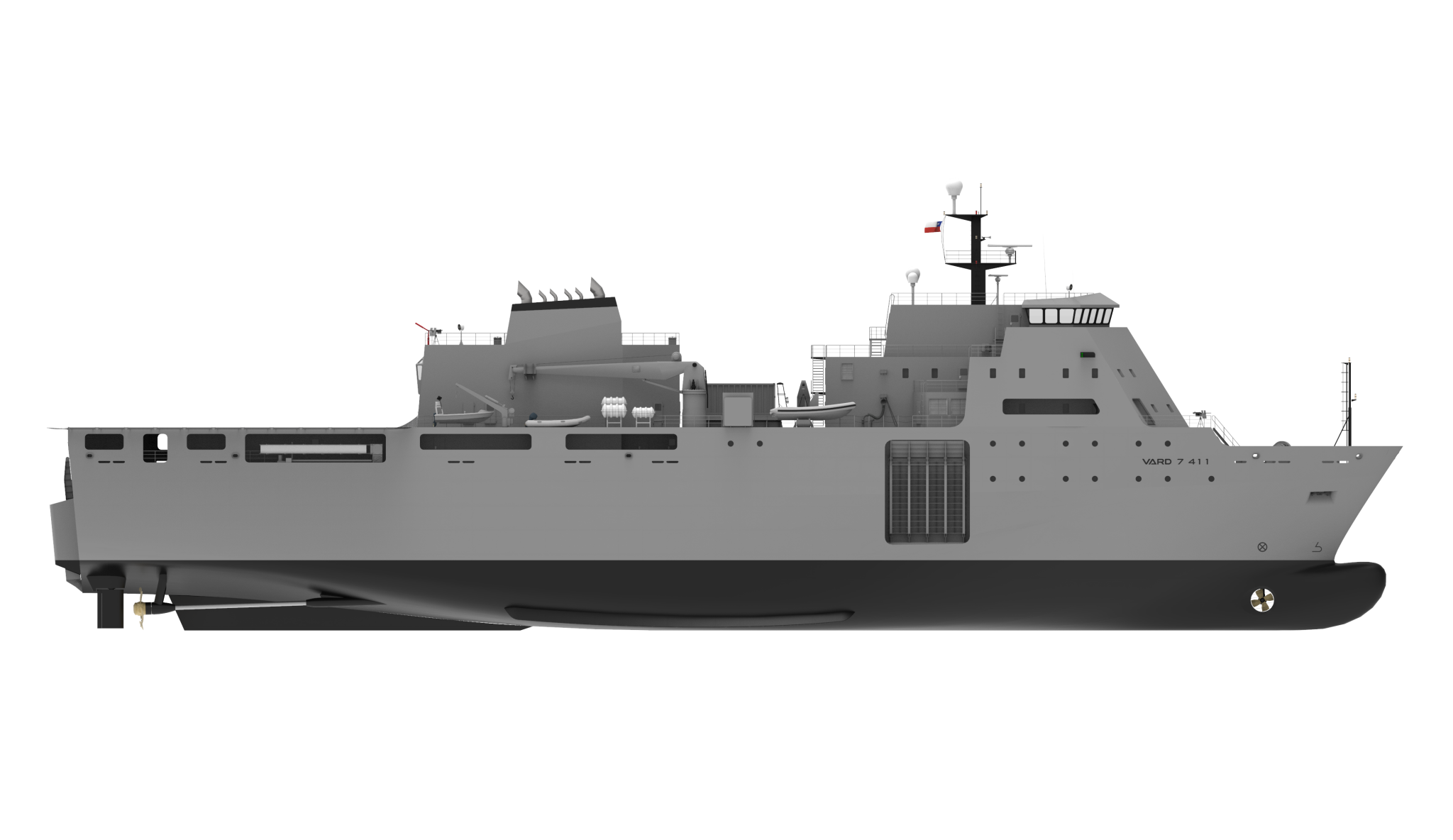 Vard Marine se adjudicó el diseño de buque anfibio y militar para la Armada de Chile