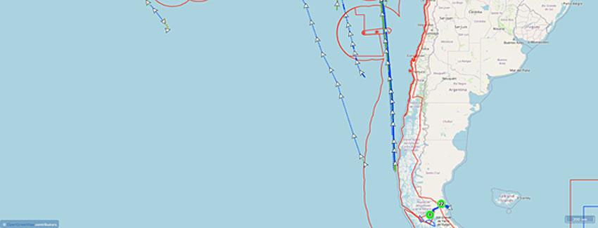 Sernapesca monitorea el tránsito de la flota china por el estrecho de Magallanes