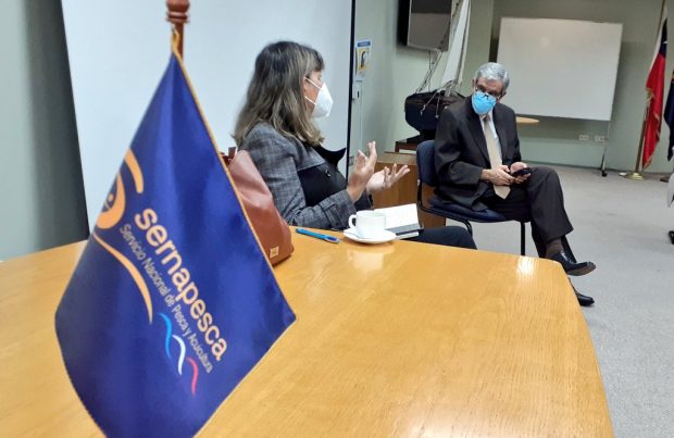 Subsecretaria Alicia Gallardo se reunió con el nuevo director nacional de Sernapesca