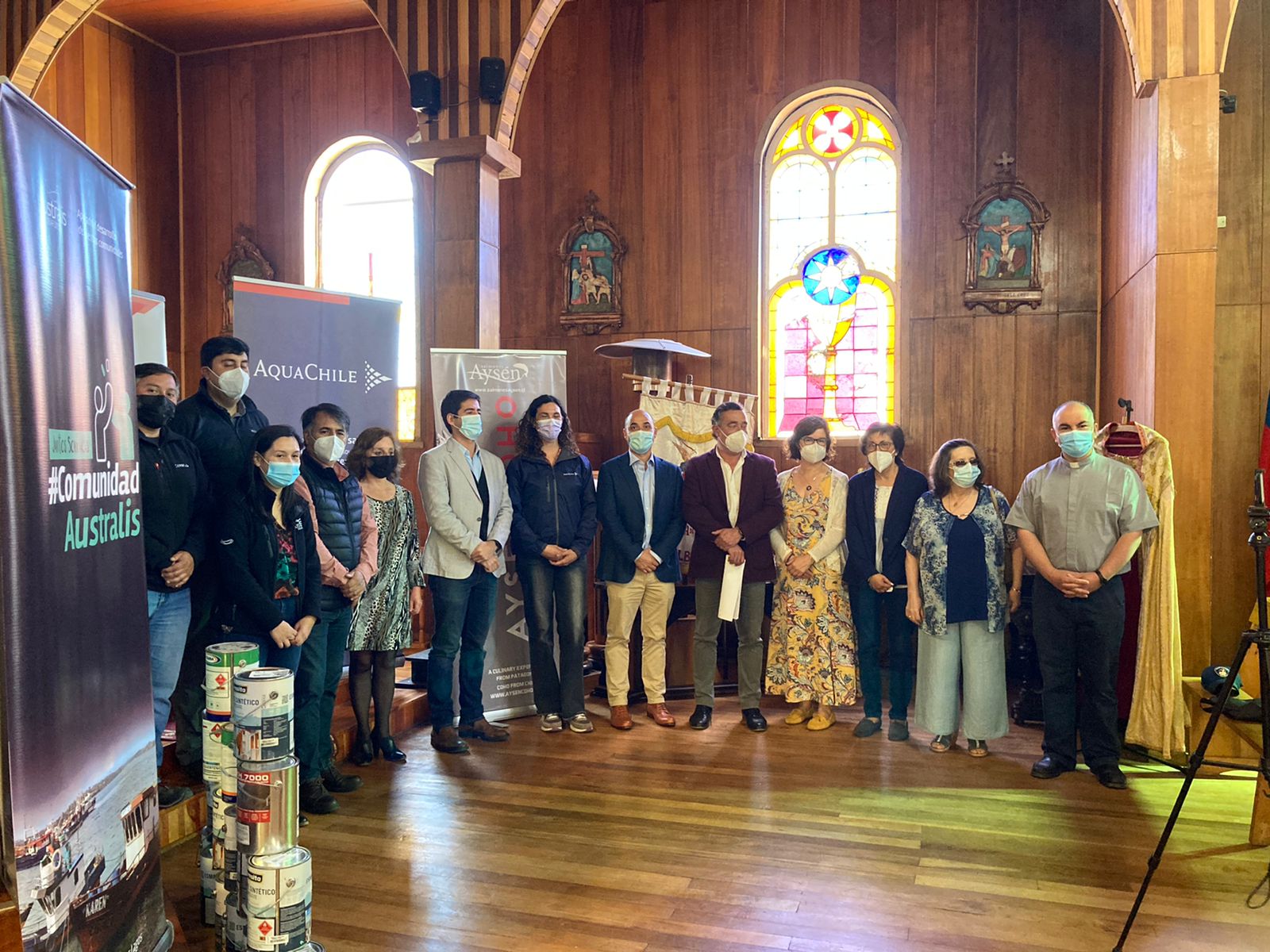 Empresas del Consejo del Salmón apoyan restauración de iglesia de Calbuco