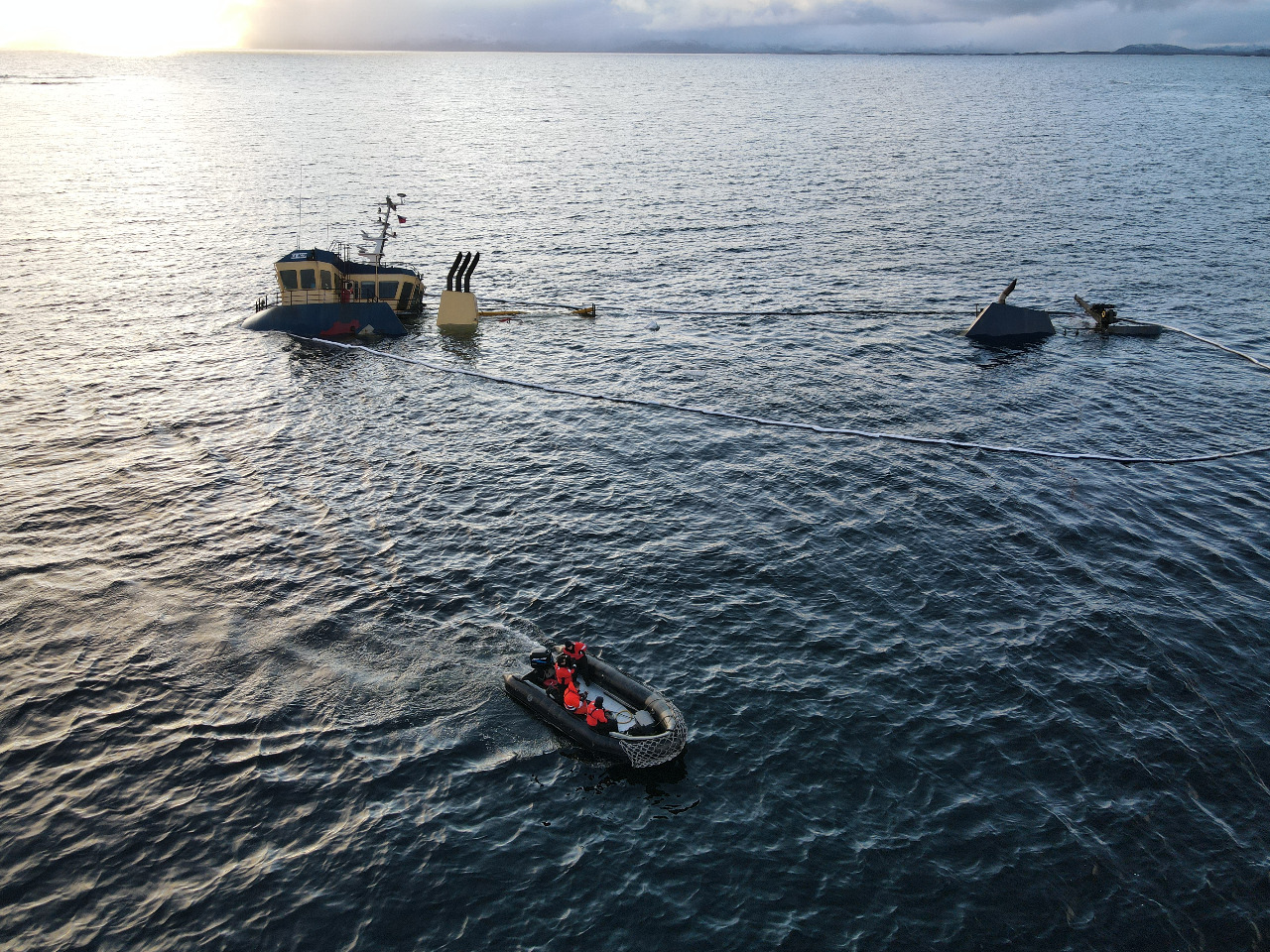 [LA + LEÍDA EL VIERNES] Hoy comenzará retiro de peces de wellboat varado en Magallanes