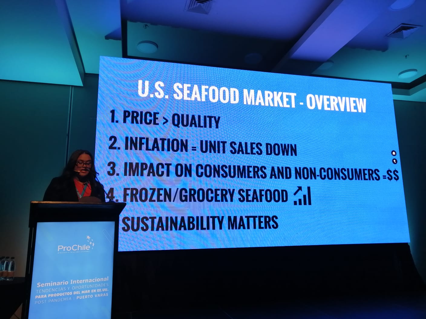 [LA + LEÍDA EL VIERNES] Con lleno total se llevó a cabo seminario sobre tendencias y oportunidades para productos del mar en EE.UU.
