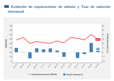 [LA + LEÍDA EL MIÉRCOLES] Industria del salmón representa el 82,8% de las exportaciones de la región